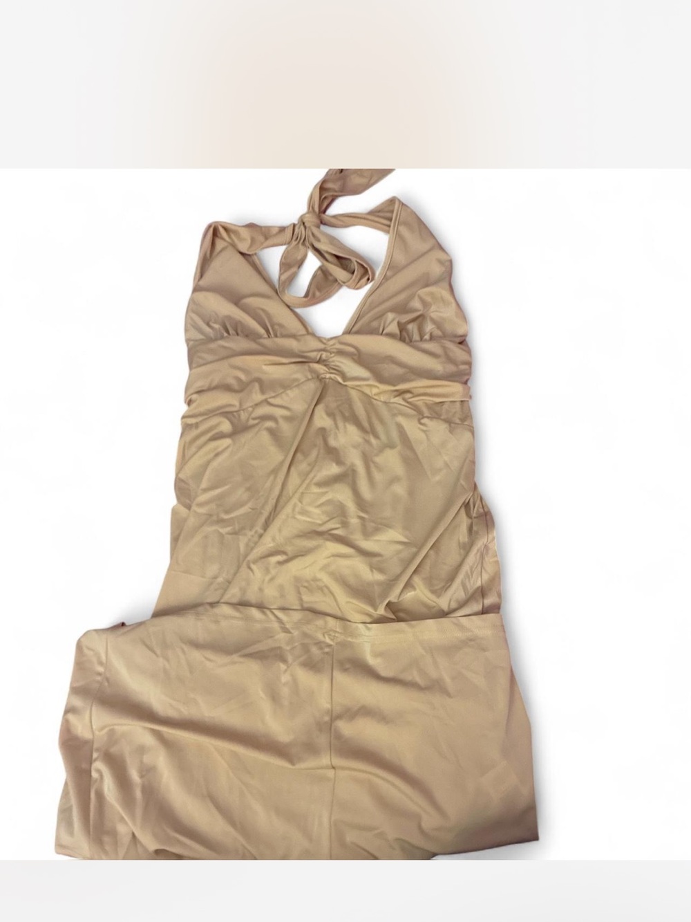 SHEIN Tan Halter Dress
